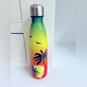 Jamaica tropical palm tree Stainless Steel Water Bottle 18 oz for hot or Cold